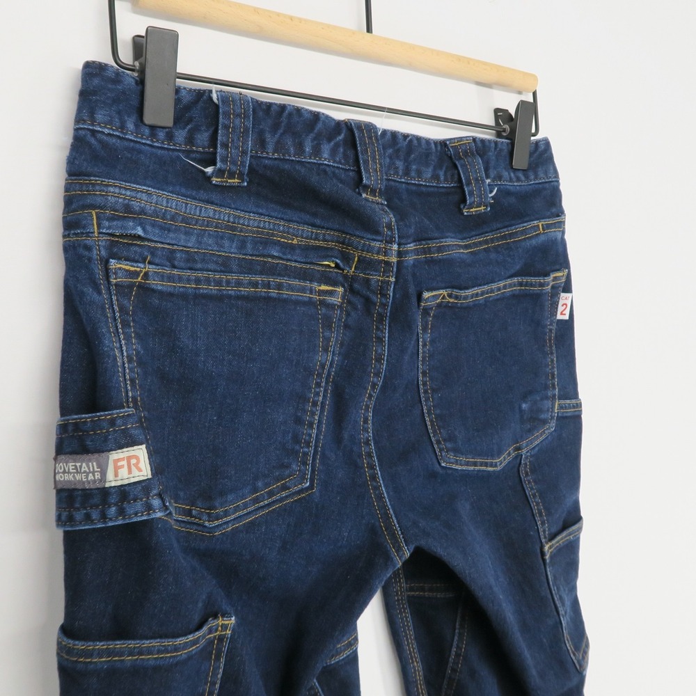 Dovetail Utility Jeans Womens 4/30 Blue FR Flame Resistant Utility Double Knee - Picture 5 of 13